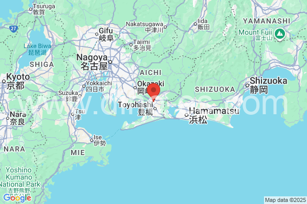 豊川市メンズエステの地図です。map of 豊川市 where spa and massage salons are located