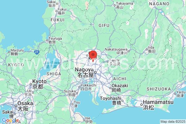 江南市メンズエステの地図です。map of 江南市 where spa and massage salons are located