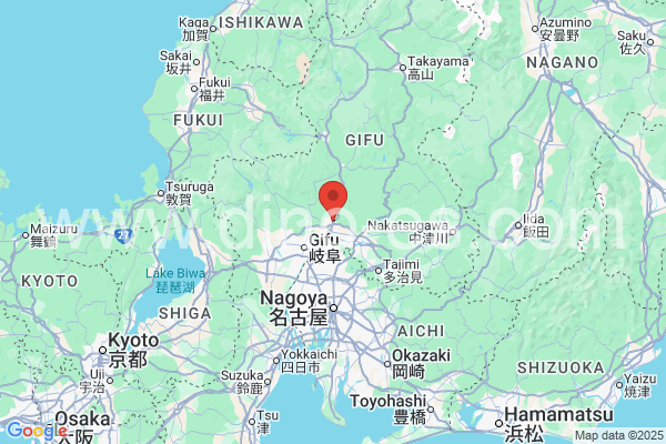 美濃市メンズエステの地図です。map of 美濃市 where spa and massage salons are located