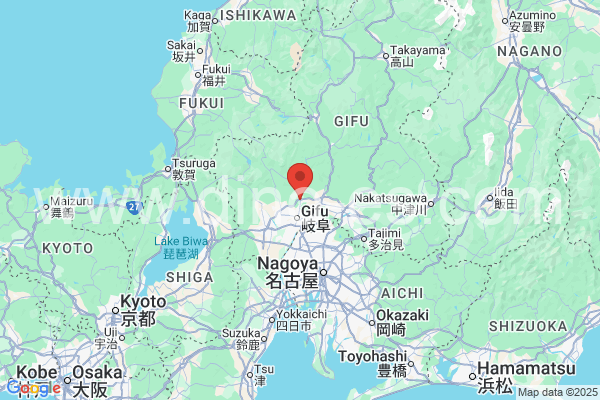 山県市メンズエステの地図です。map of 山県市 where spa and massage salons are located