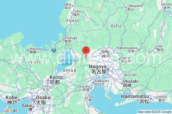 不破郡メンズエステの地図です。map of 不破郡 where spa and massage salons are located