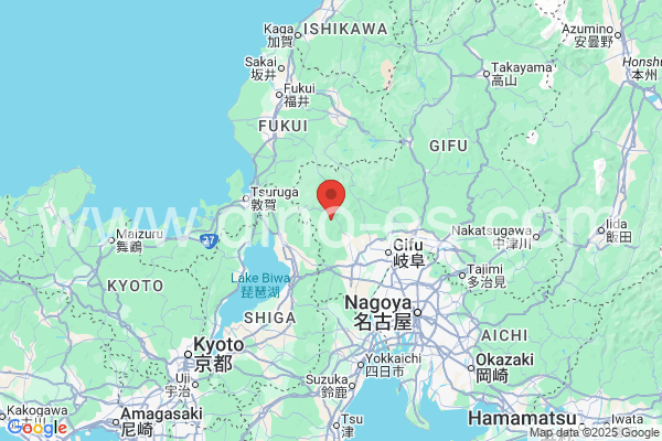 揖斐郡メンズエステの地図です。map of 揖斐郡 where spa and massage salons are located