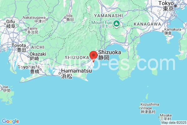 焼津市メンズエステの地図です。map of 焼津市 where spa and massage salons are located