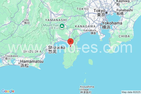 伊豆の国市メンズエステの地図です。map of 伊豆の国市 where spa and massage salons are located