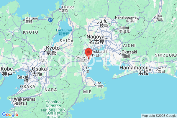 鈴鹿市メンズエステの地図です。map of 鈴鹿市 where spa and massage salons are located