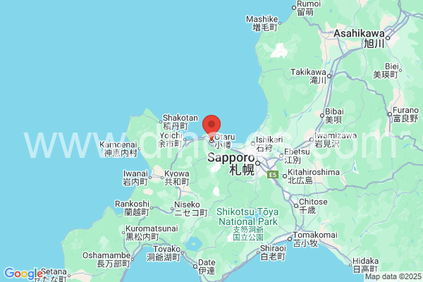 小樽市メンズエステの地図です。map of 小樽市 where spa and massage salons are located