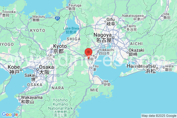 亀山市メンズエステの地図です。map of 亀山市 where spa and massage salons are located