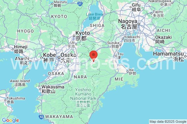 名張市メンズエステの地図です。map of 名張市 where spa and massage salons are located