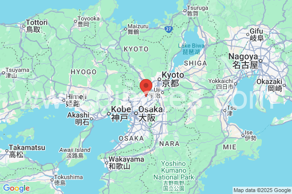 高槻市メンズエステの地図です。map of 高槻市 where spa and massage salons are located
