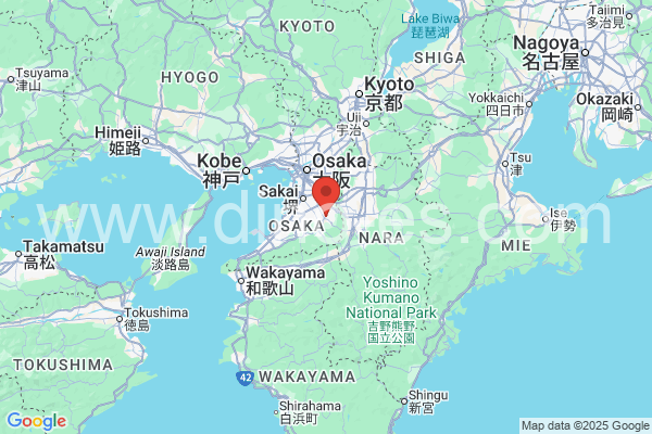富田林市メンズエステの地図です。map of 富田林市 where spa and massage salons are located