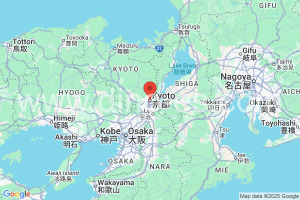 京都市メンズエステの地図です。map of 京都市 where spa and massage salons are located