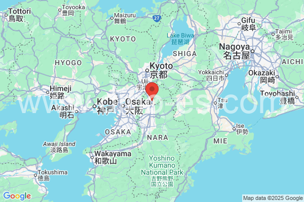 木津川市メンズエステの地図です。map of 木津川市 where spa and massage salons are located