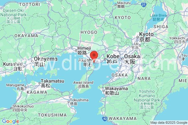 明石市メンズエステの地図です。map of 明石市 where spa and massage salons are located