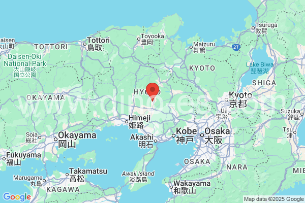 西脇市メンズエステの地図です。map of 西脇市 where spa and massage salons are located