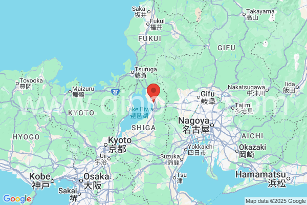 長浜市メンズエステの地図です。map of 長浜市 where spa and massage salons are located