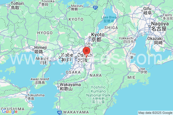 生駒市メンズエステの地図です。map of 生駒市 where spa and massage salons are located