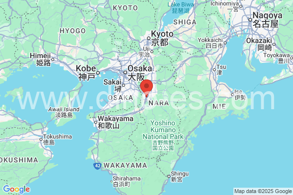 御所市メンズエステの地図です。map of 御所市 where spa and massage salons are located