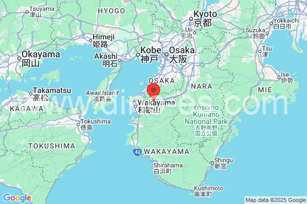 紀の川市メンズエステの地図です。map of 紀の川市 where spa and massage salons are located