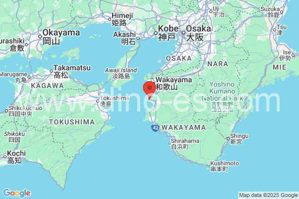 有田市メンズエステの地図です。map of 有田市 where spa and massage salons are located