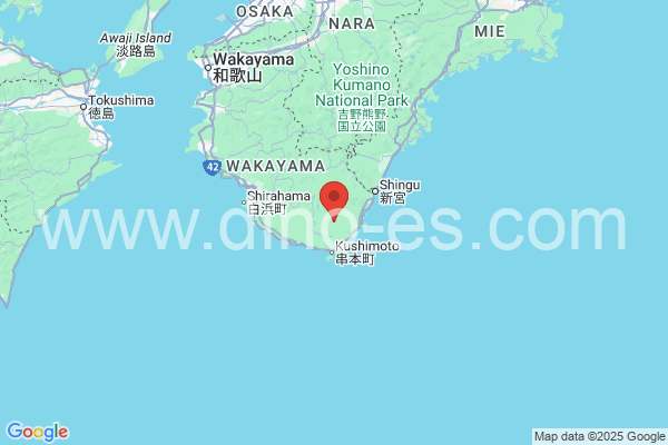 東牟婁郡メンズエステの地図です。map of 東牟婁郡 where spa and massage salons are located