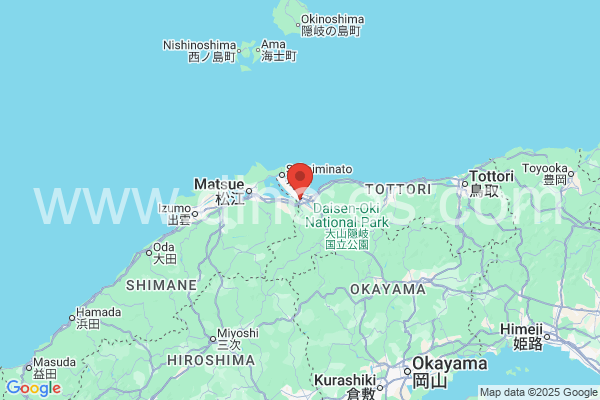 米子市メンズエステの地図です。map of 米子市 where spa and massage salons are located