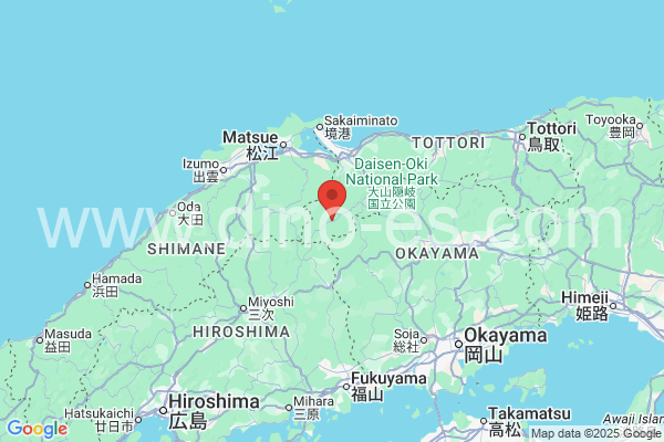日野郡メンズエステの地図です。map of 日野郡 where spa and massage salons are located