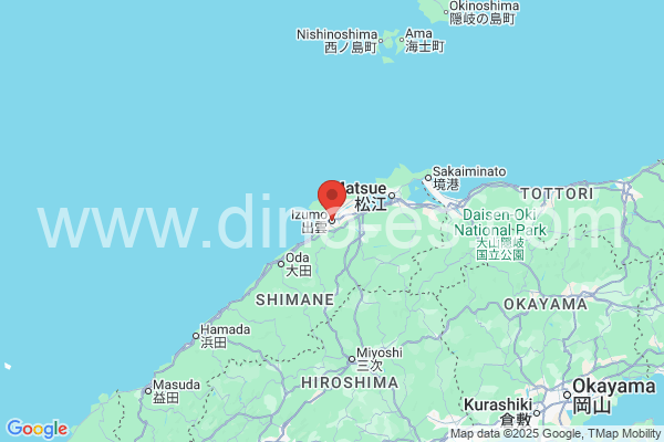 出雲市メンズエステの地図です。map of 出雲市 where spa and massage salons are located