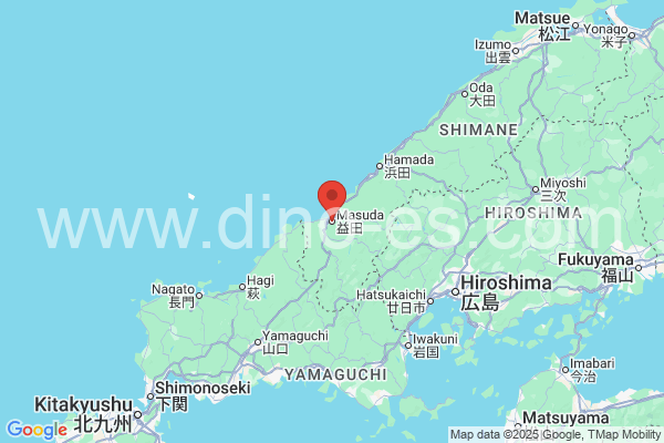 益田市メンズエステの地図です。map of 益田市 where spa and massage salons are located