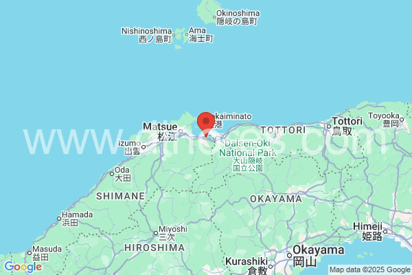 安来市メンズエステの地図です。map of 安来市 where spa and massage salons are located
