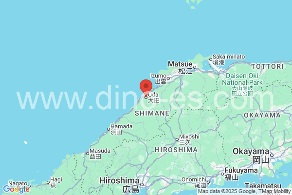 大田市メンズエステの地図です。map of 大田市 where spa and massage salons are located