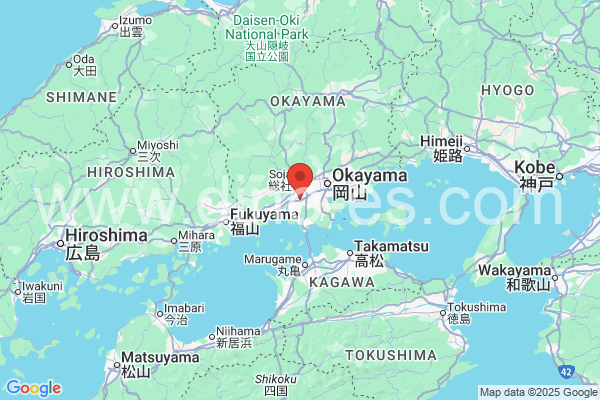 倉敷市メンズエステの地図です。map of 倉敷市 where spa and massage salons are located