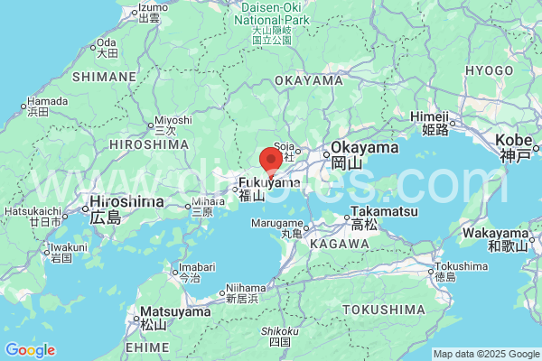 浅口市メンズエステの地図です。map of 浅口市 where spa and massage salons are located