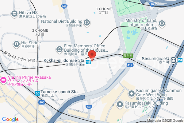 国会議事堂前メンズエステの地図です。map of Kokkai-gijidō-mae station where spa and massage salons are located