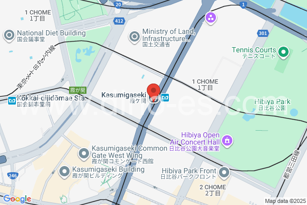 霞ヶ関(東京)メンズエステの地図です。map of Kasumigaseki station where spa and massage salons are located