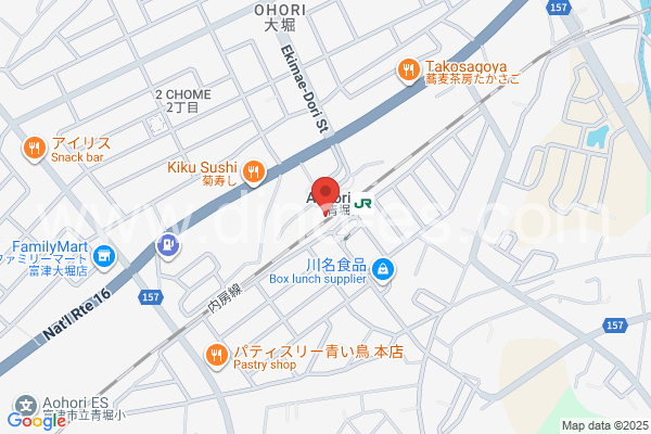 青堀メンズエステの地図です。map of Aohori station where spa and massage salons are located