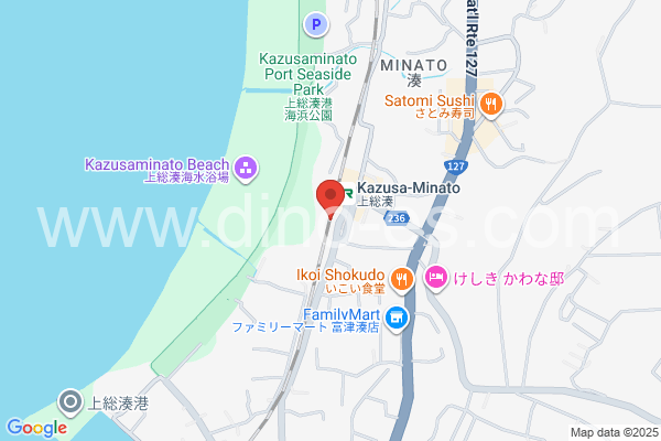 上総湊メンズエステの地図です。map of Kazusa-Minato station where spa and massage salons are located