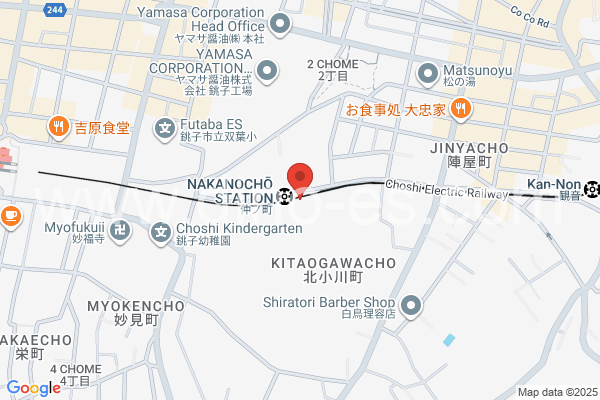 仲ノ町メンズエステの地図です。map of Nakanochō station where spa and massage salons are located