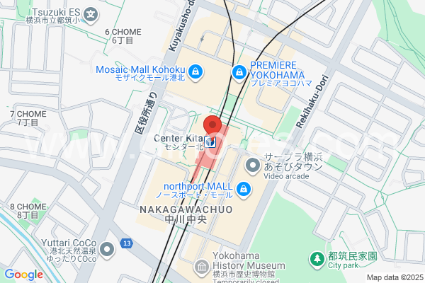 センター北メンズエステの地図です。map of Center Kita station where spa and massage salons are located