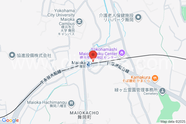 舞岡メンズエステの地図です。map of Maioka station where spa and massage salons are located