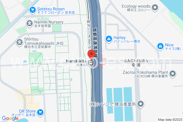 並木北メンズエステの地図です。map of Namikikita station where spa and massage salons are located