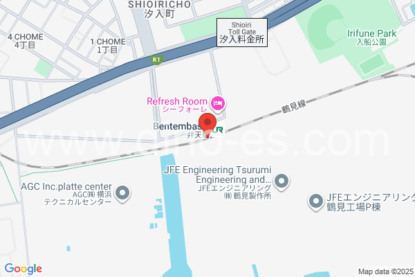 弁天橋メンズエステの地図です。map of Bentembashi station where spa and massage salons are located