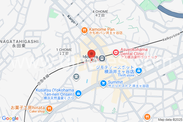 井土ヶ谷メンズエステの地図です。map of Idogaya station where spa and massage salons are located