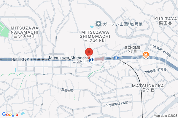 三ツ沢下町メンズエステの地図です。map of Mitsuzawa-Shimochō station where spa and massage salons are located