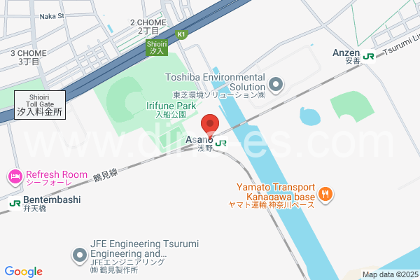 浅野メンズエステの地図です。map of Asano station where spa and massage salons are located