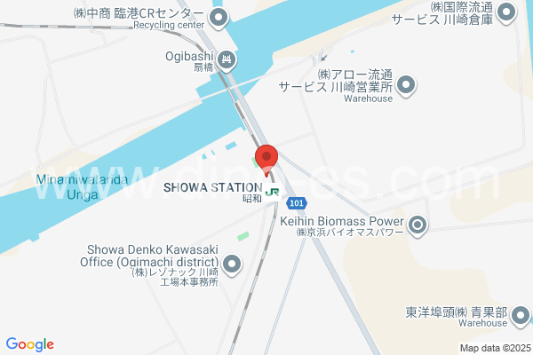 昭和メンズエステの地図です。map of Shōwa station where spa and massage salons are located