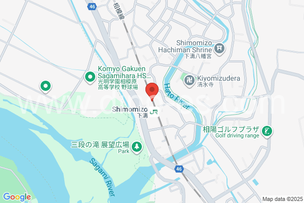 下溝メンズエステの地図です。map of Shimomizo station where spa and massage salons are located