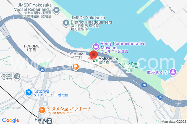横須賀メンズエステの地図です。map of Yokosuka station where spa and massage salons are located