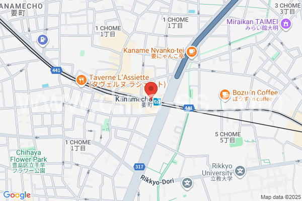 要町メンズエステの地図です。map of Kanamechō station where spa and massage salons are located