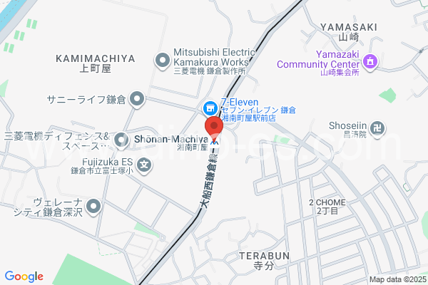 湘南町屋メンズエステの地図です。map of Shōnan-Machiya station where spa and massage salons are located