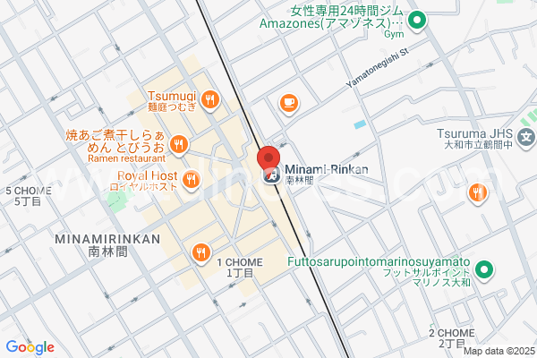 南林間メンズエステの地図です。map of Minami-Rinkan station where spa and massage salons are located